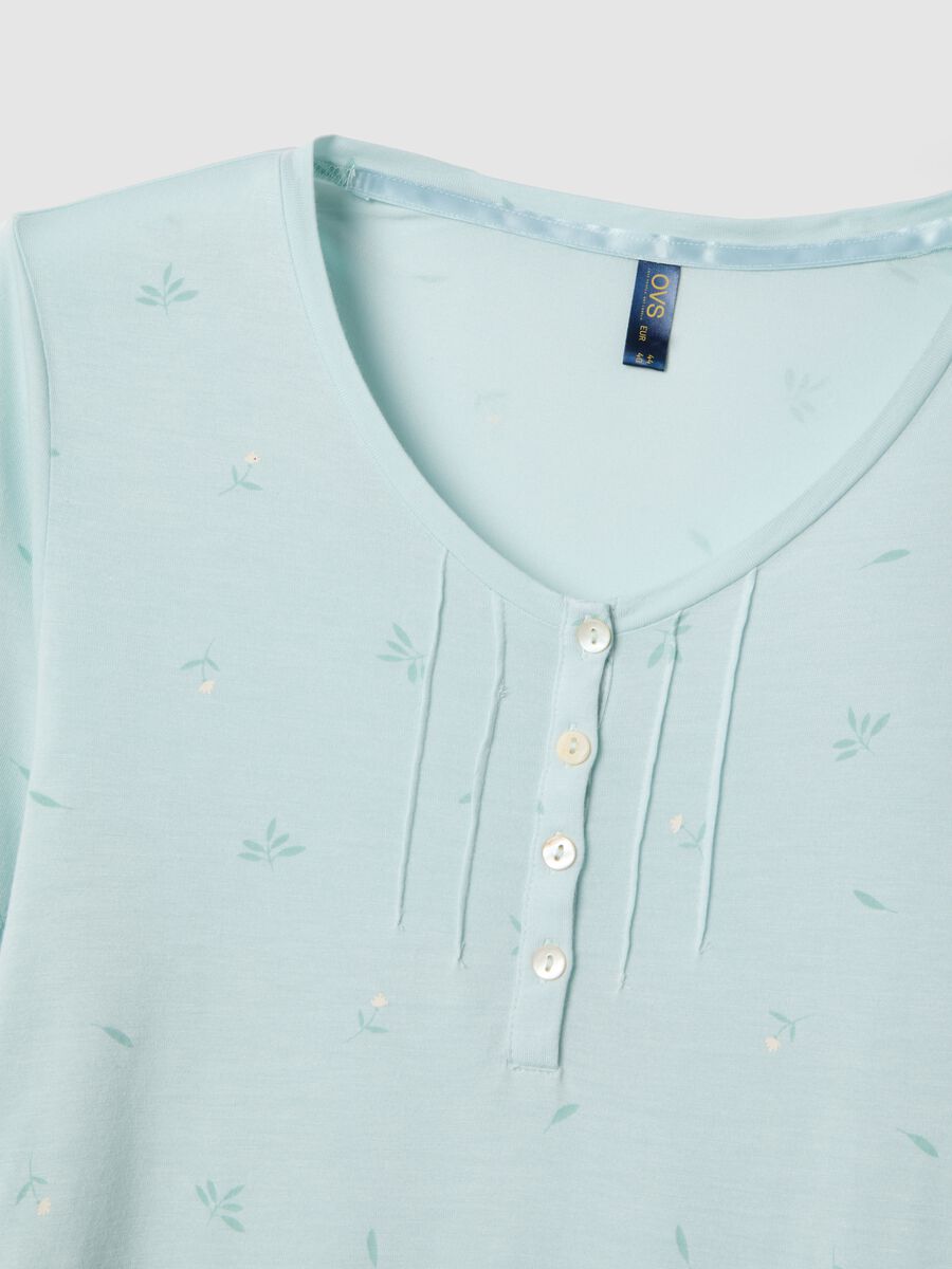 Blue pure viscose pyjamas regular fit_1