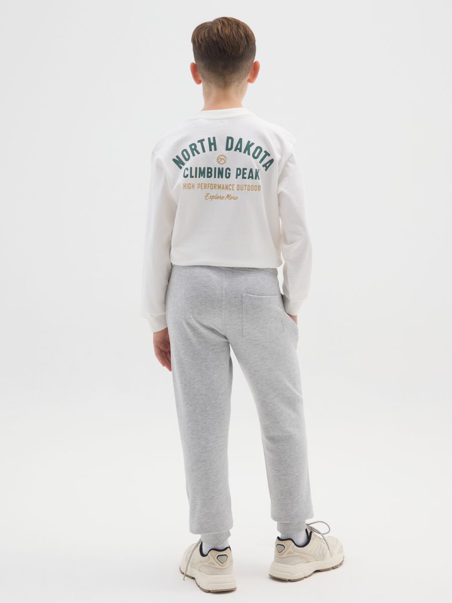 Pantaloni grigi regular in cotone per ragazzo_1