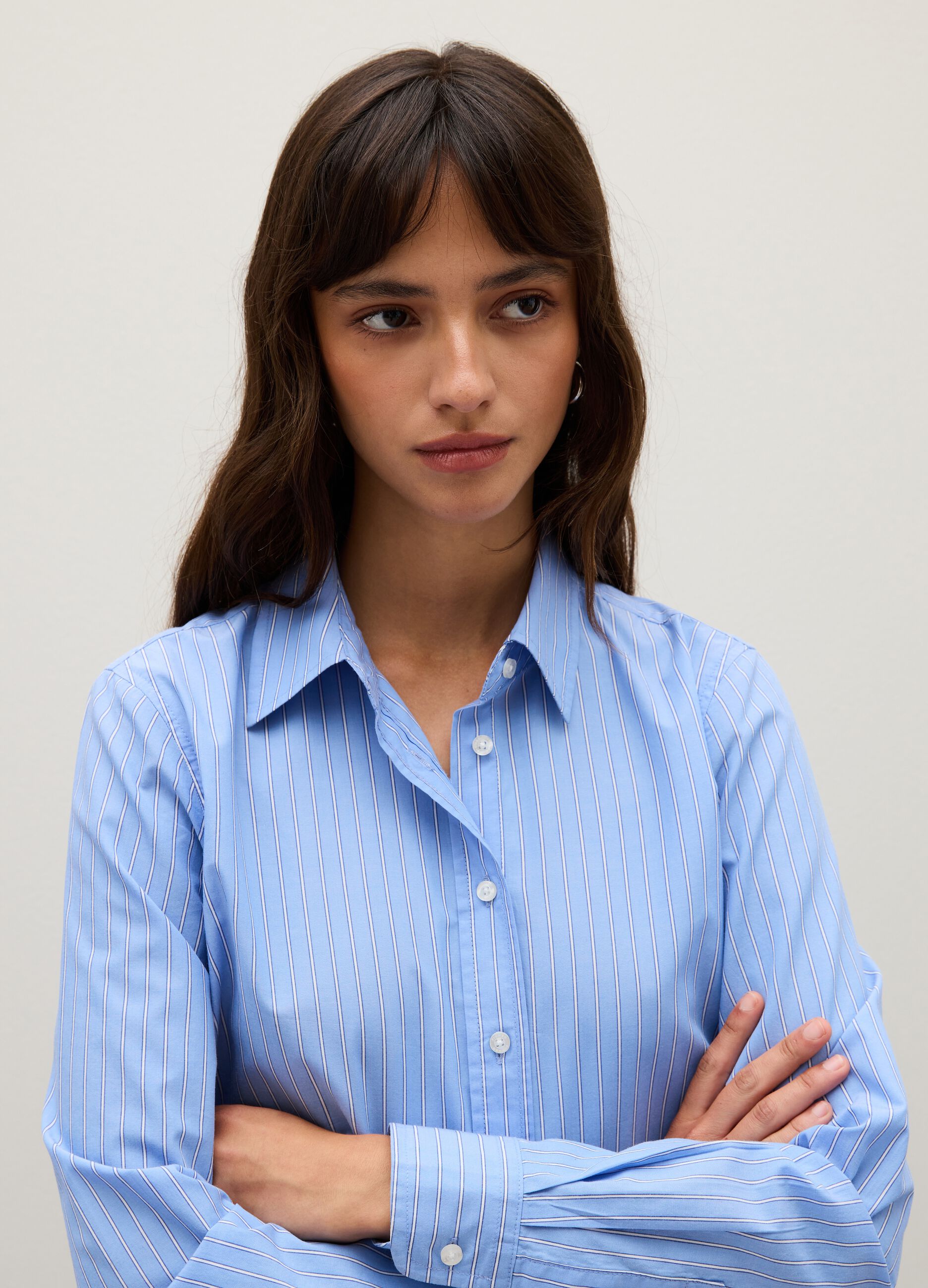 Multicoloured pure cotton regular fit shirt