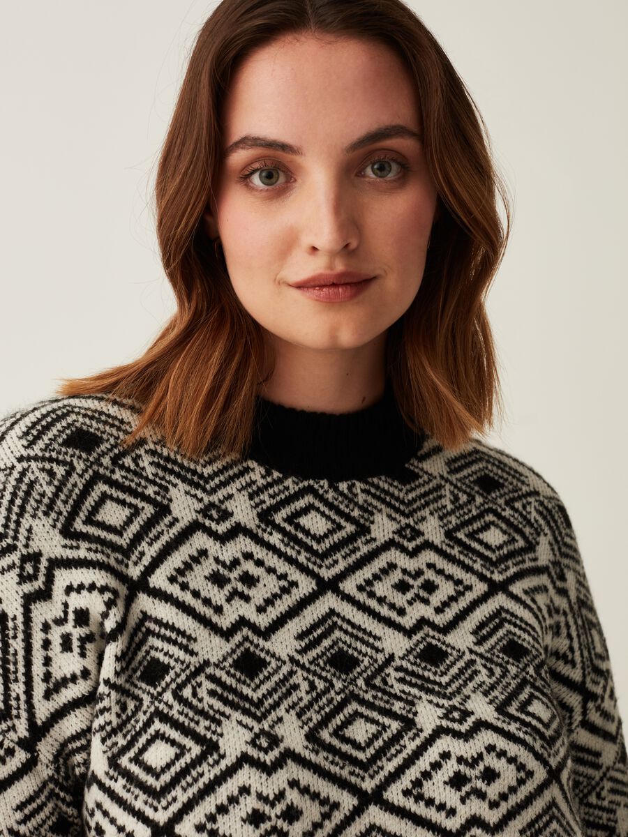 Pullover con disegno jacquard Curvy_1