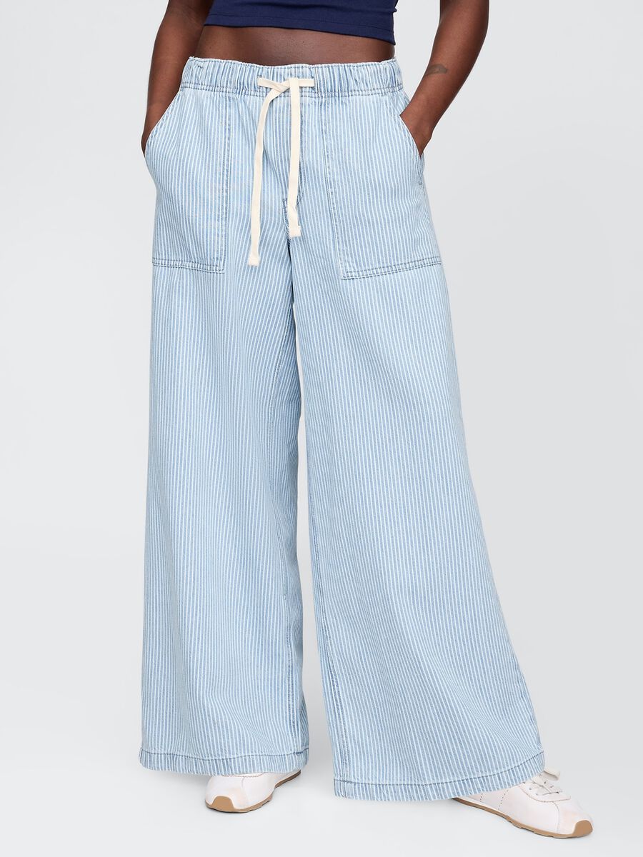 Wide Leg Light Denim Trousers by Gap_1