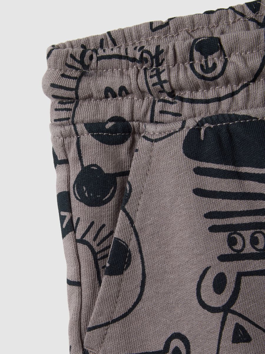 Children's trousers in pure grey cotton_3