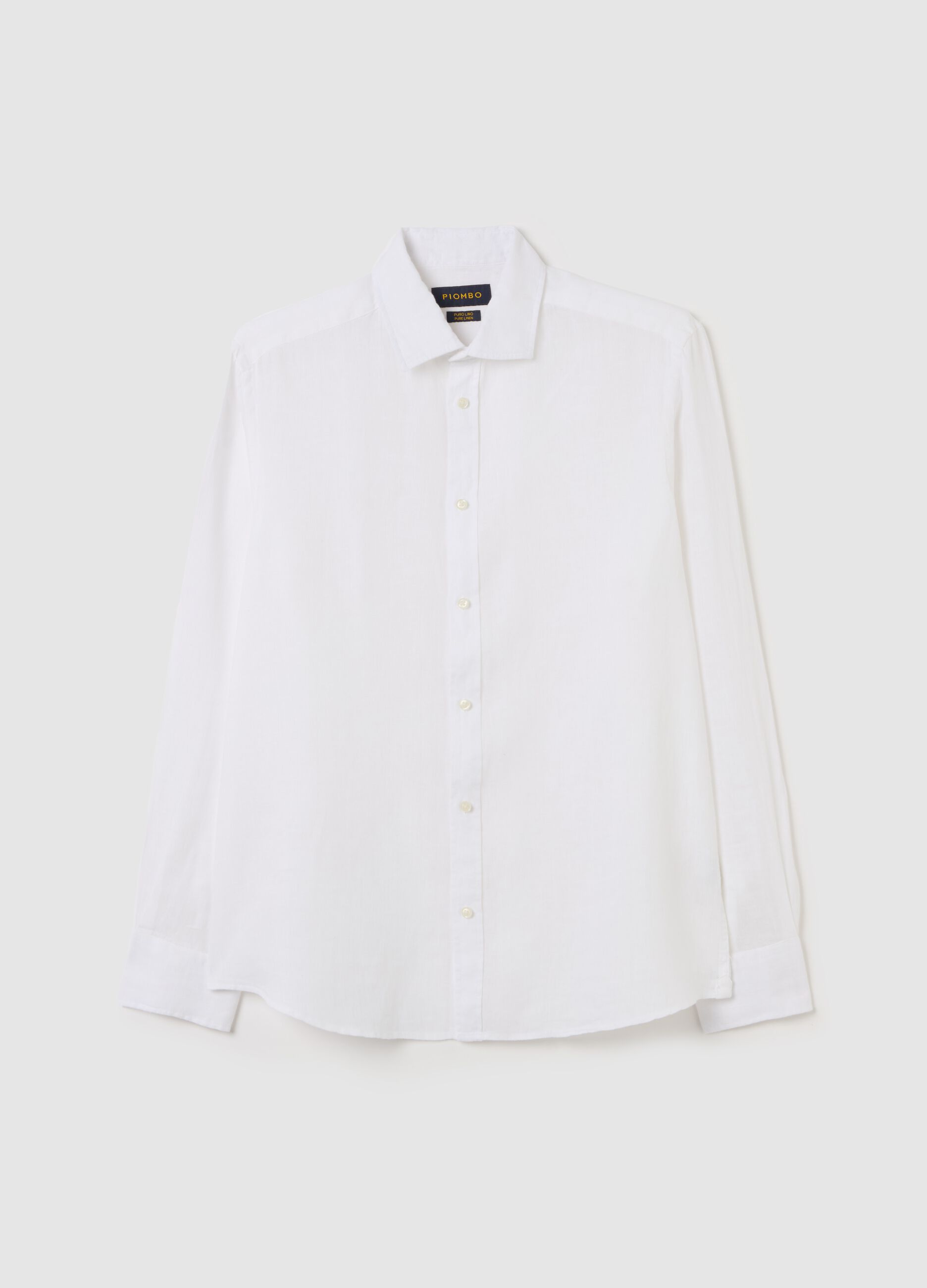 Camicia regular fit in lino