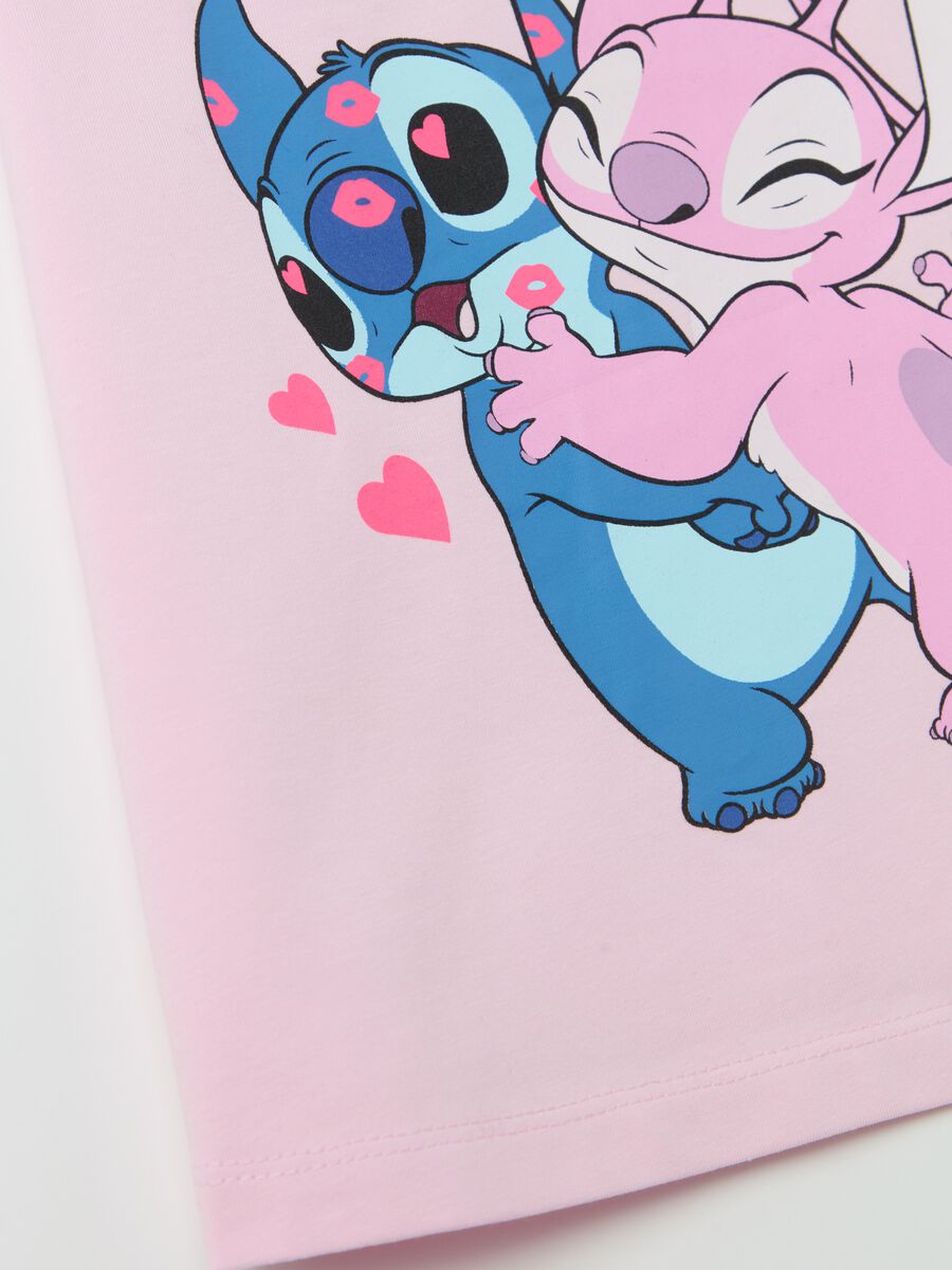 Cotton T-shirt with Angel & Stitch print_3