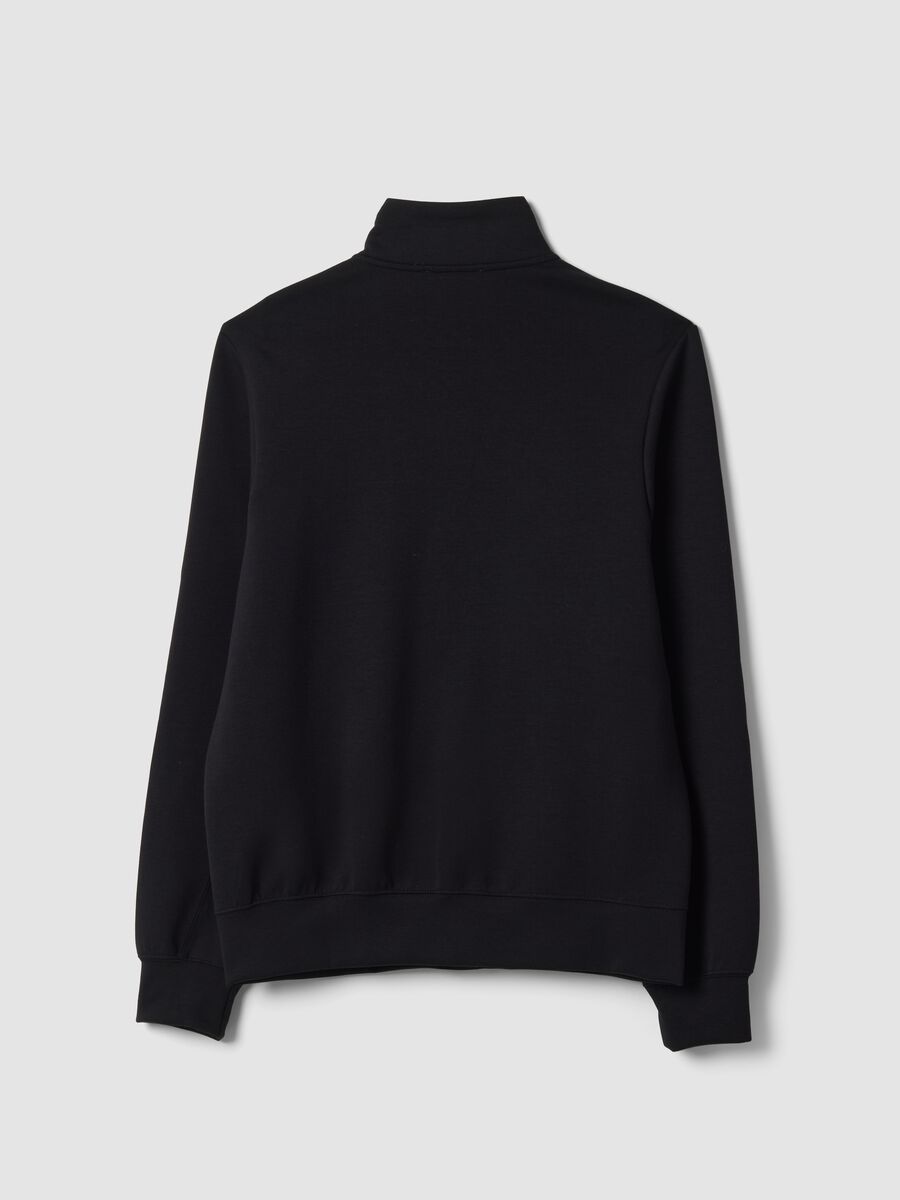 Full-zip nera con colletto in tessuto elasticizzato Easy Dry regular fit_6