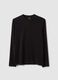 Black long sleeve cotton stretch regular fit t-shirt_4