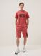 Red pure cotton regular fit T-shirt with Chicago Bulls print_1