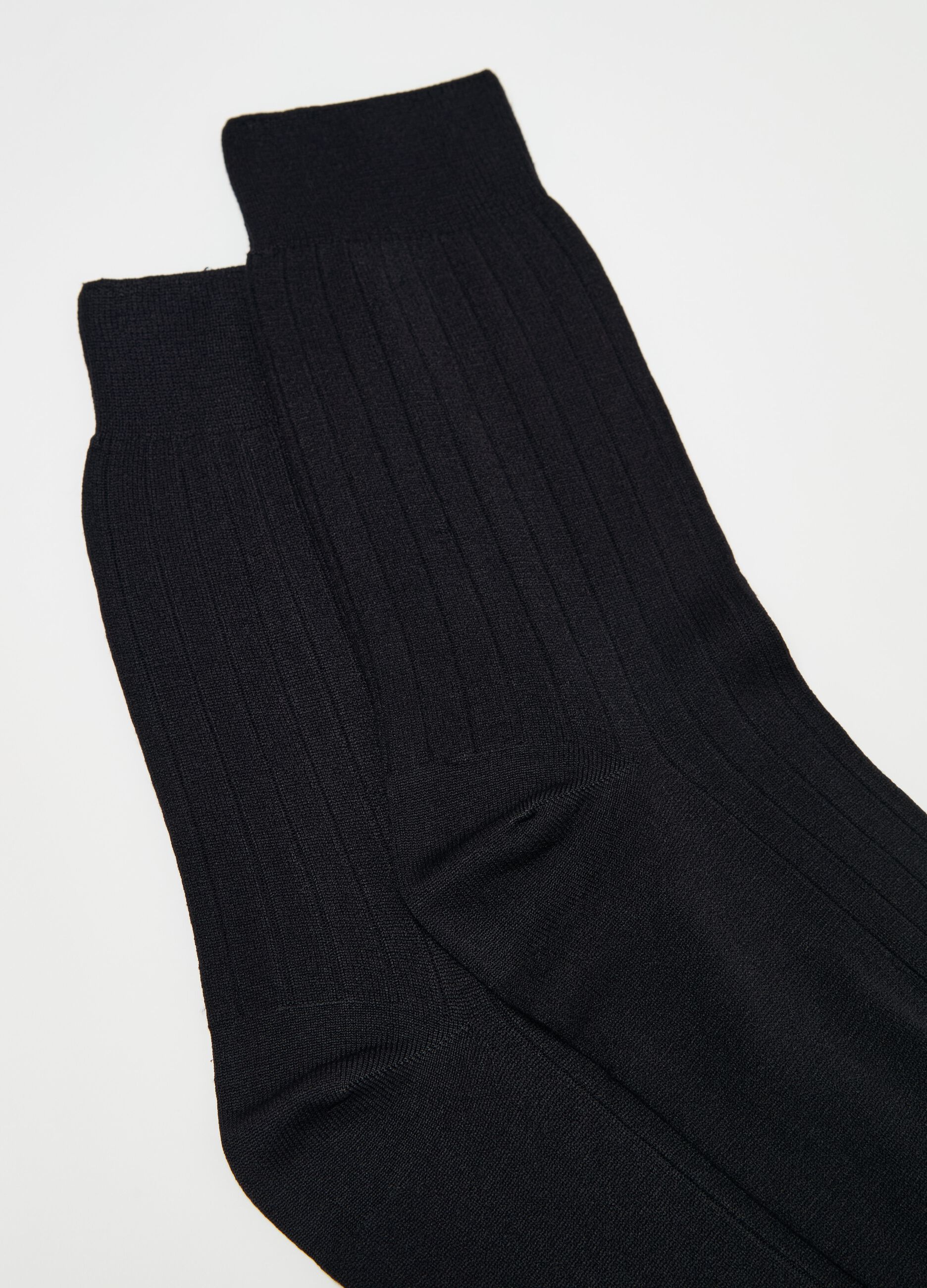 Two-pair pack short ribbed socks