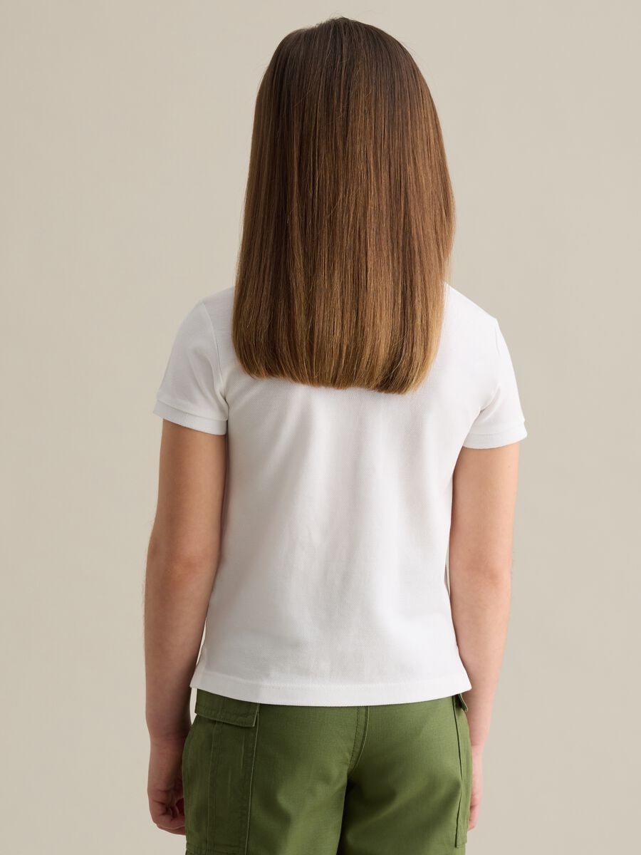 Cotton polo shirt with embroidered flowers_2