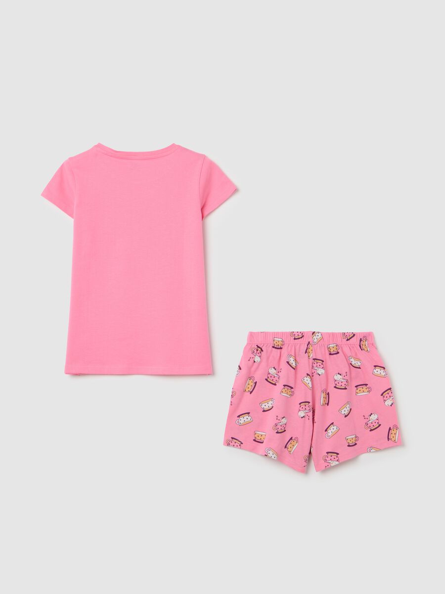 OVS Kids Pink Short Pyjama in Pure Cotton_1