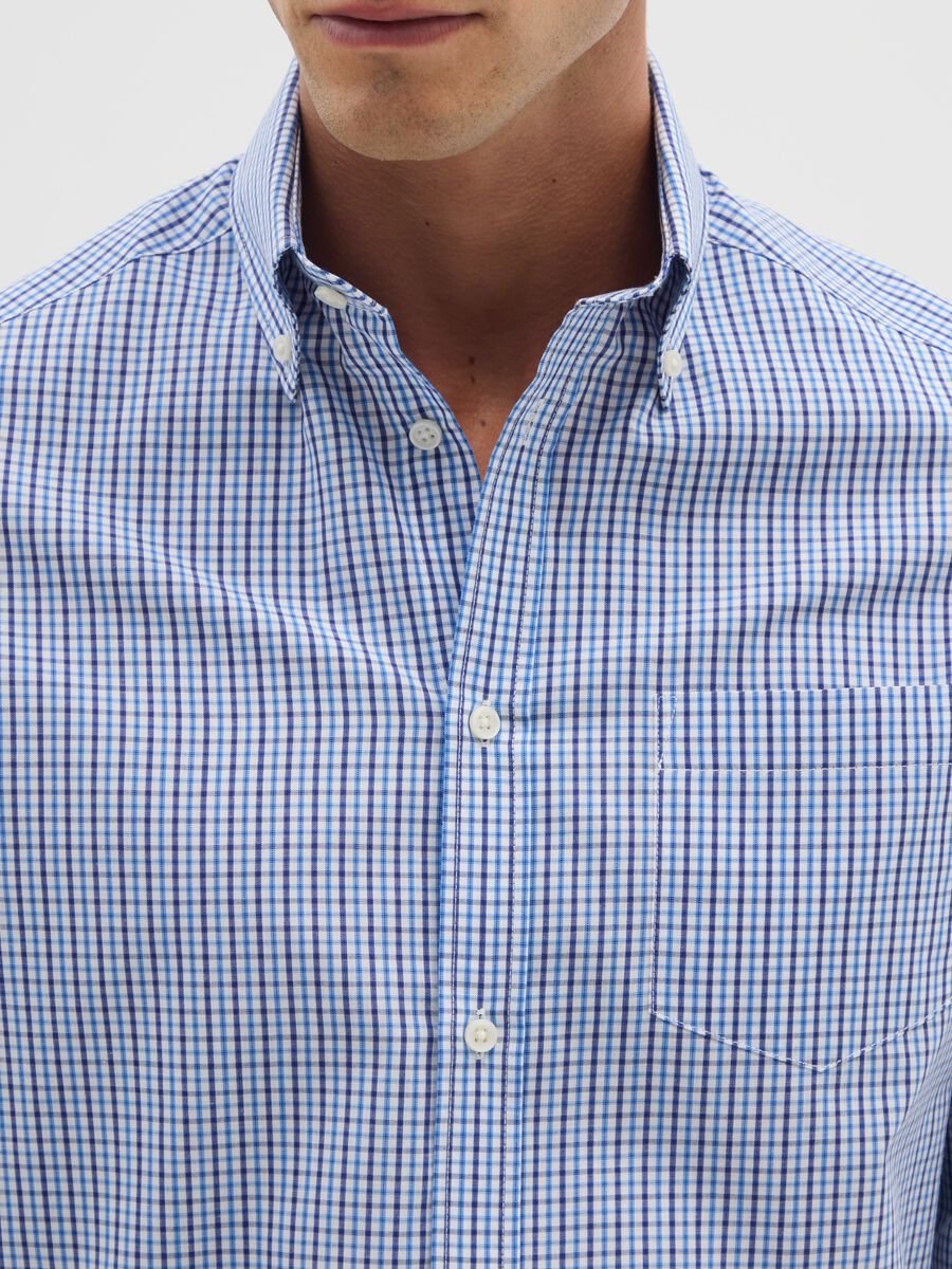 Camicia in misto cotone multicolor regular fit_1