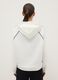 White Hooded Zip Cotton Blend Relaxed Fit Sweatshirt_3
