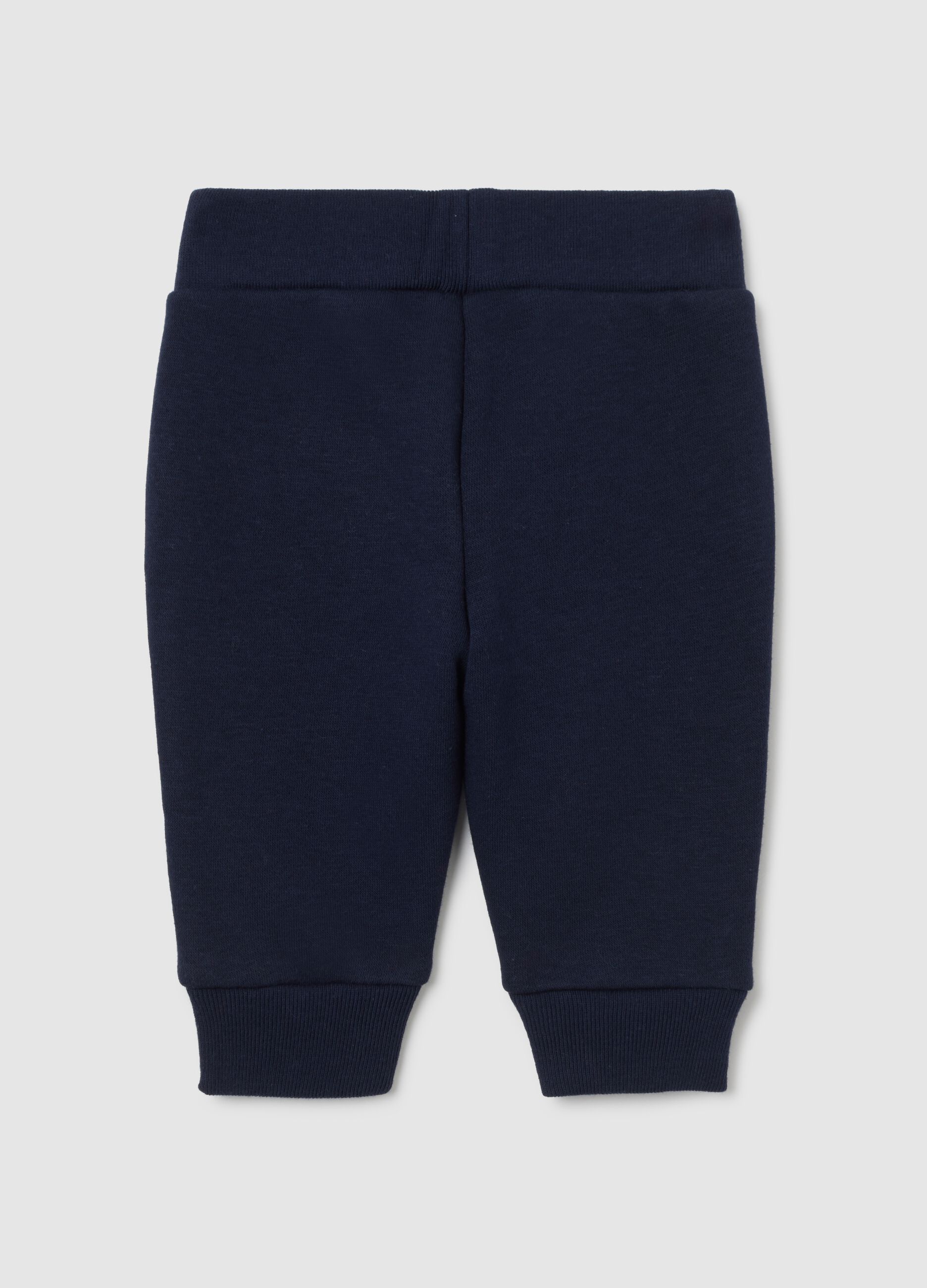 Fleece joggers with logo embroidery