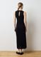Black sleeveless fitted long dress_2