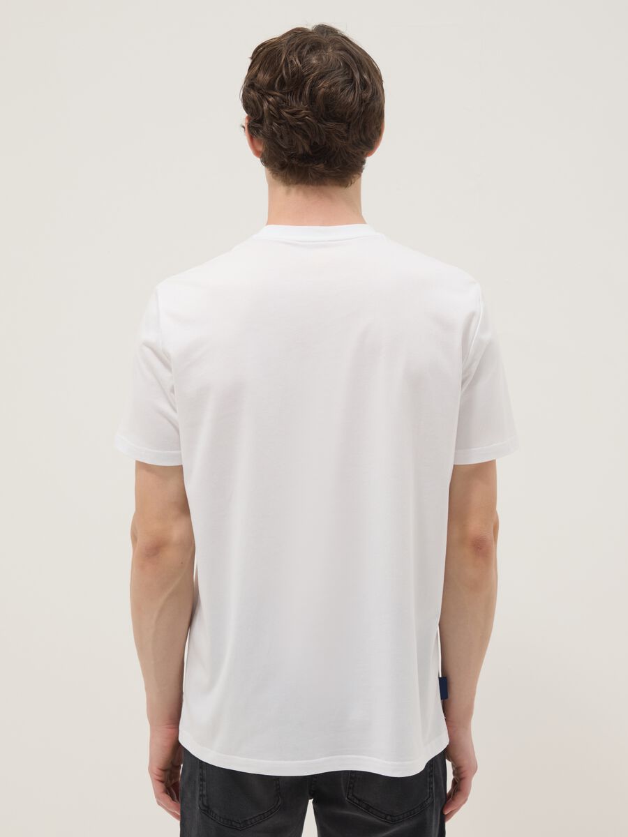 White pure cotton short-sleeve T-shirt, regular fit_3