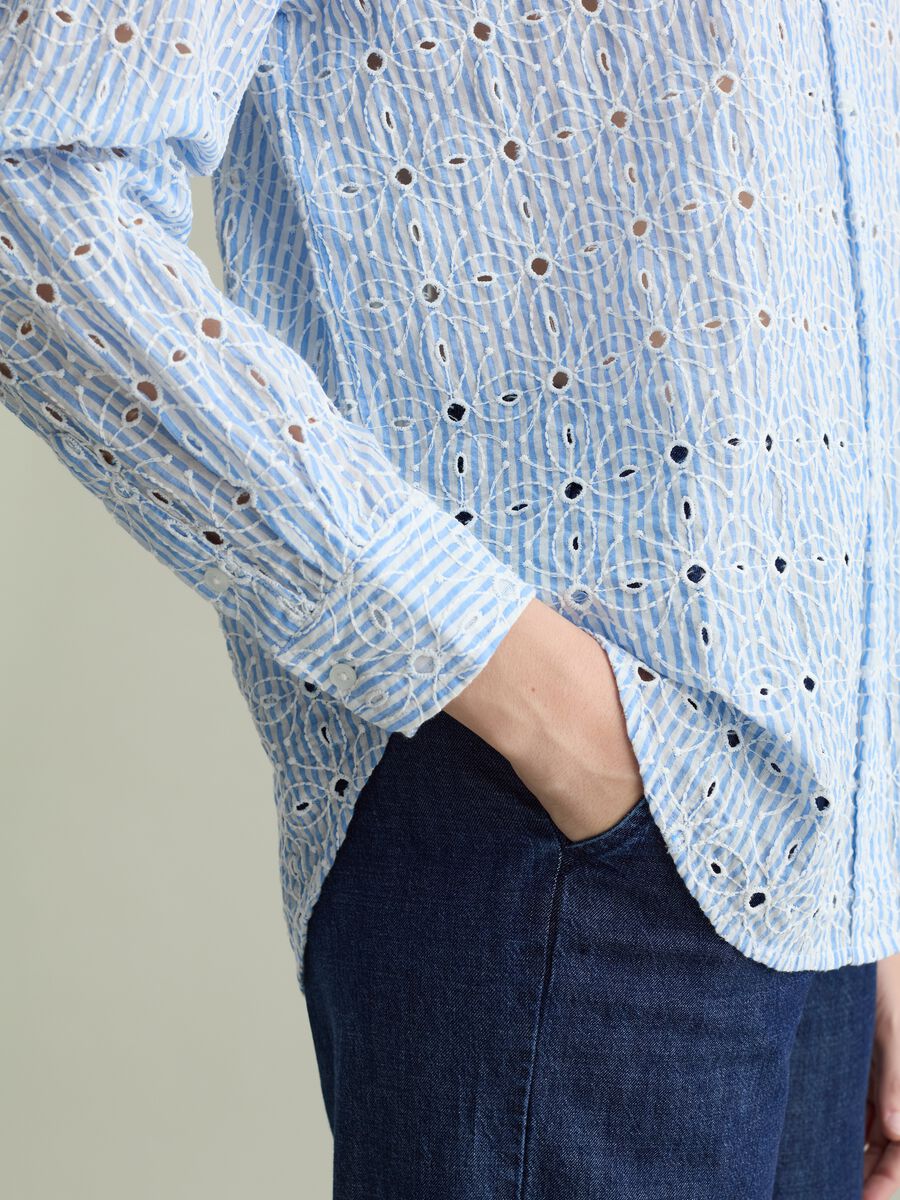 Striped shirt in broderie anglaise_2