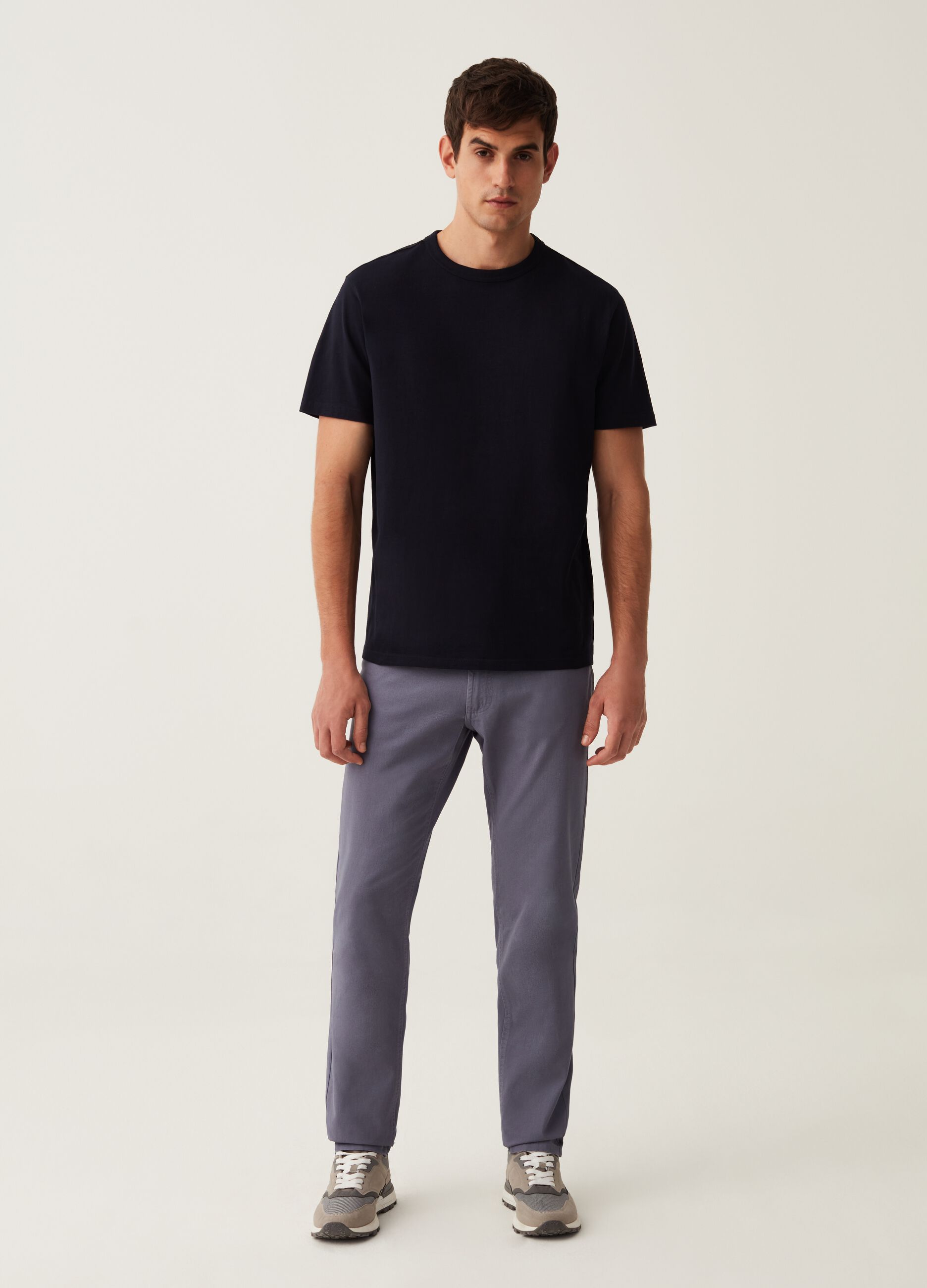 Pantaloni regular fit cinque tasche_0