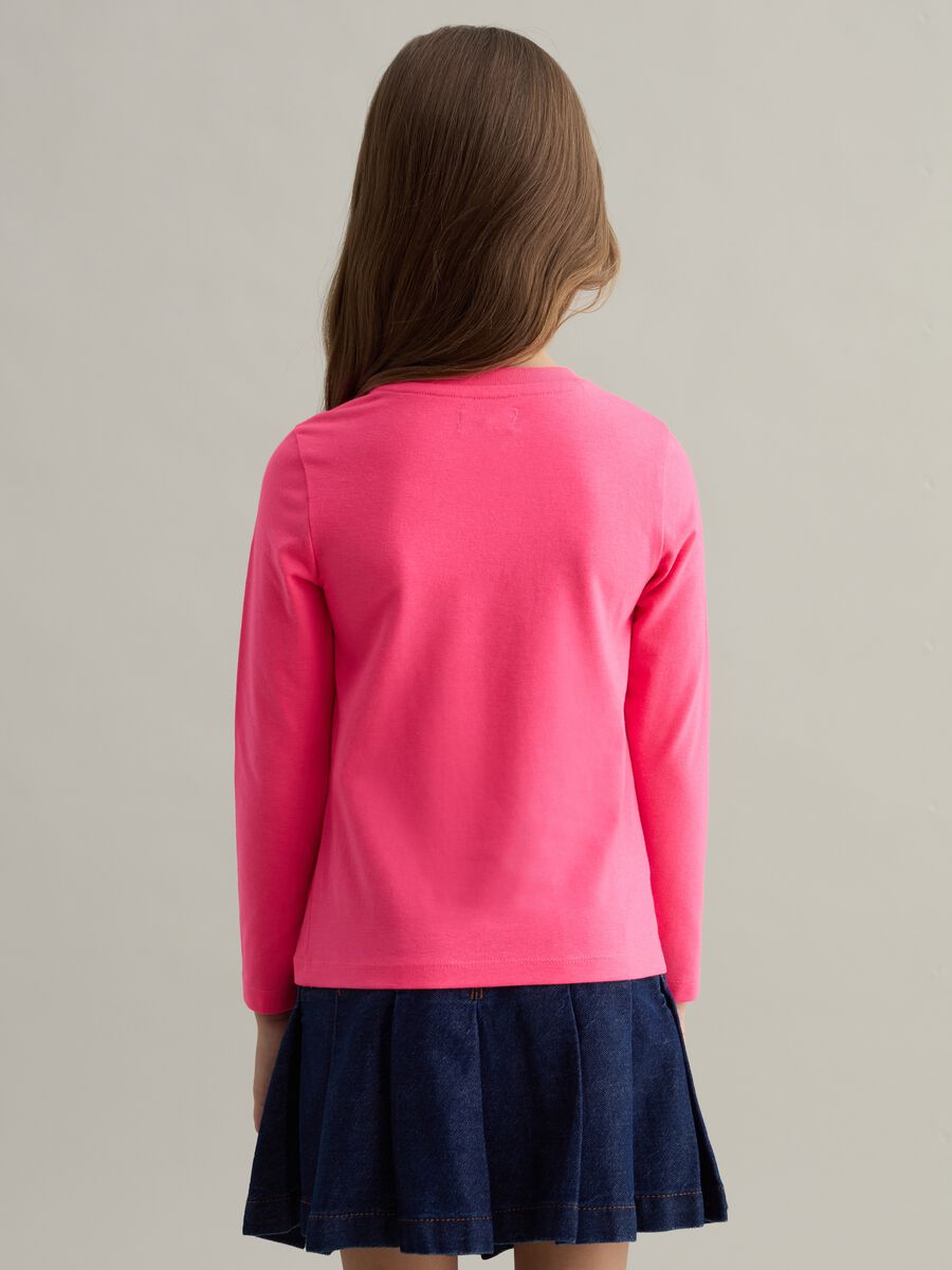Long-sleeved T-shirt with diamanté logo_1