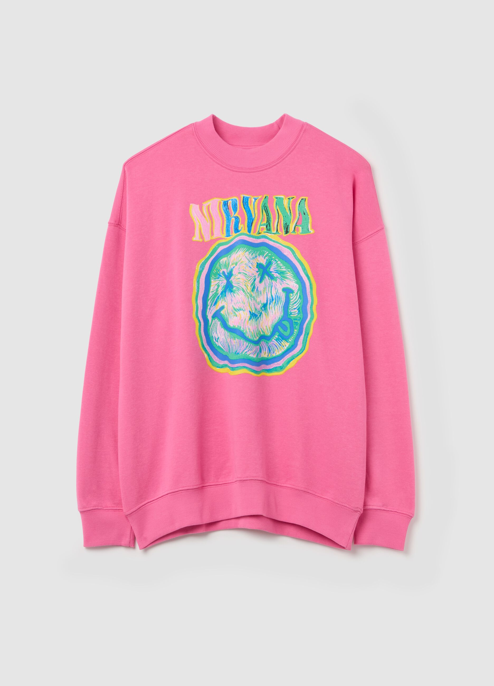 Oversized sweatshirt with Nirvana print