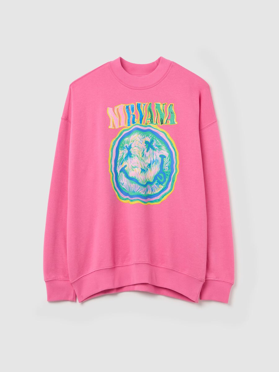 Oversized sweatshirt with Nirvana print_4