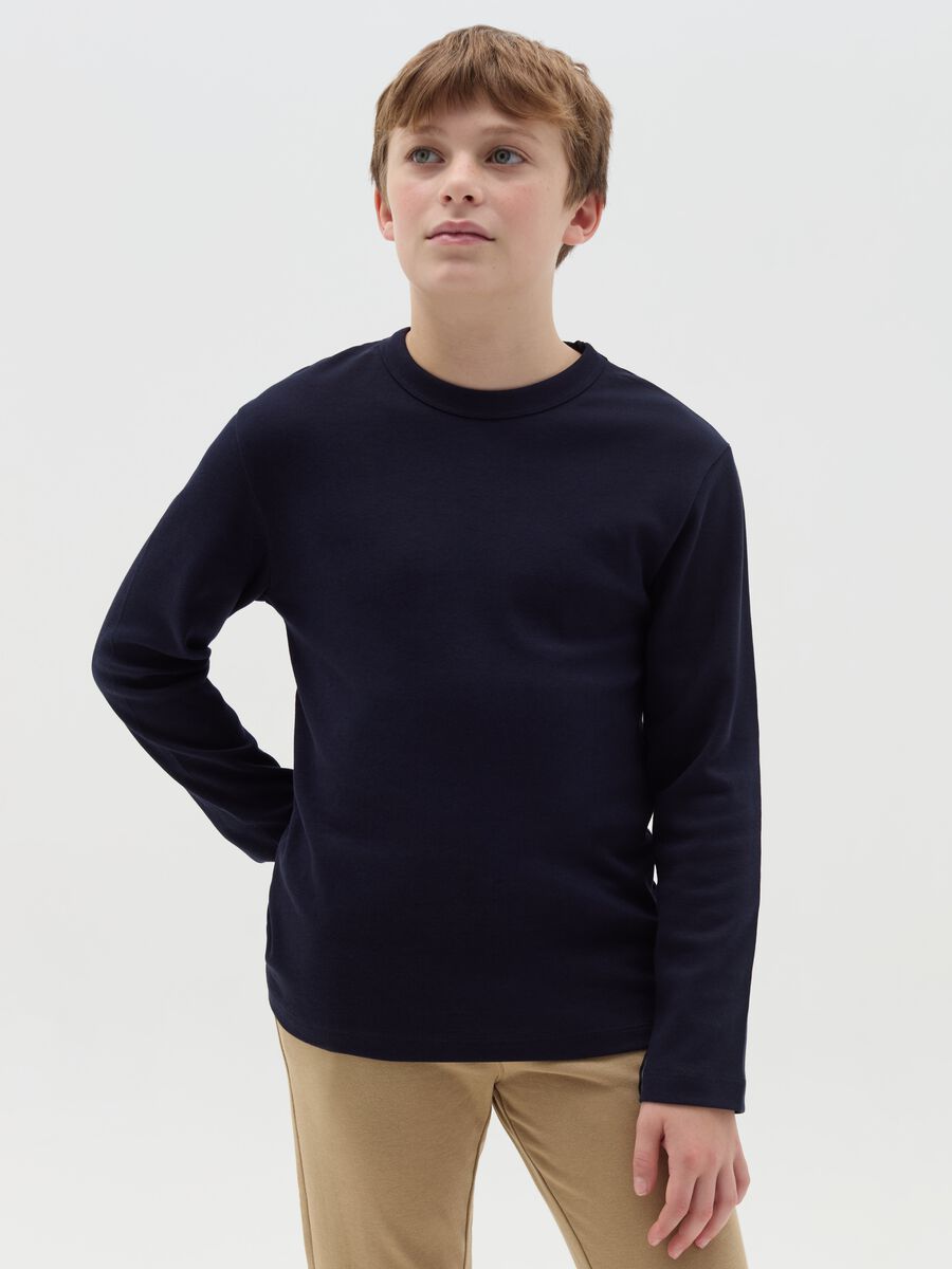 Essential long-sleeved T-shirt in organic cotton_0