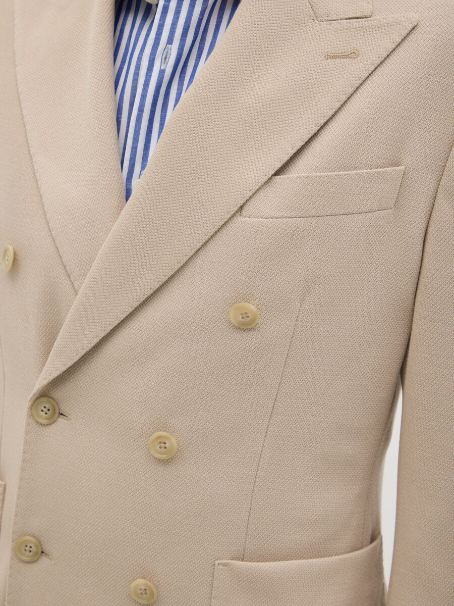 Men's Beige Slim Fit Blazer_2