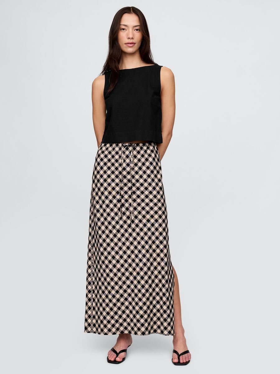 Gap Long Plaid Skirt_0