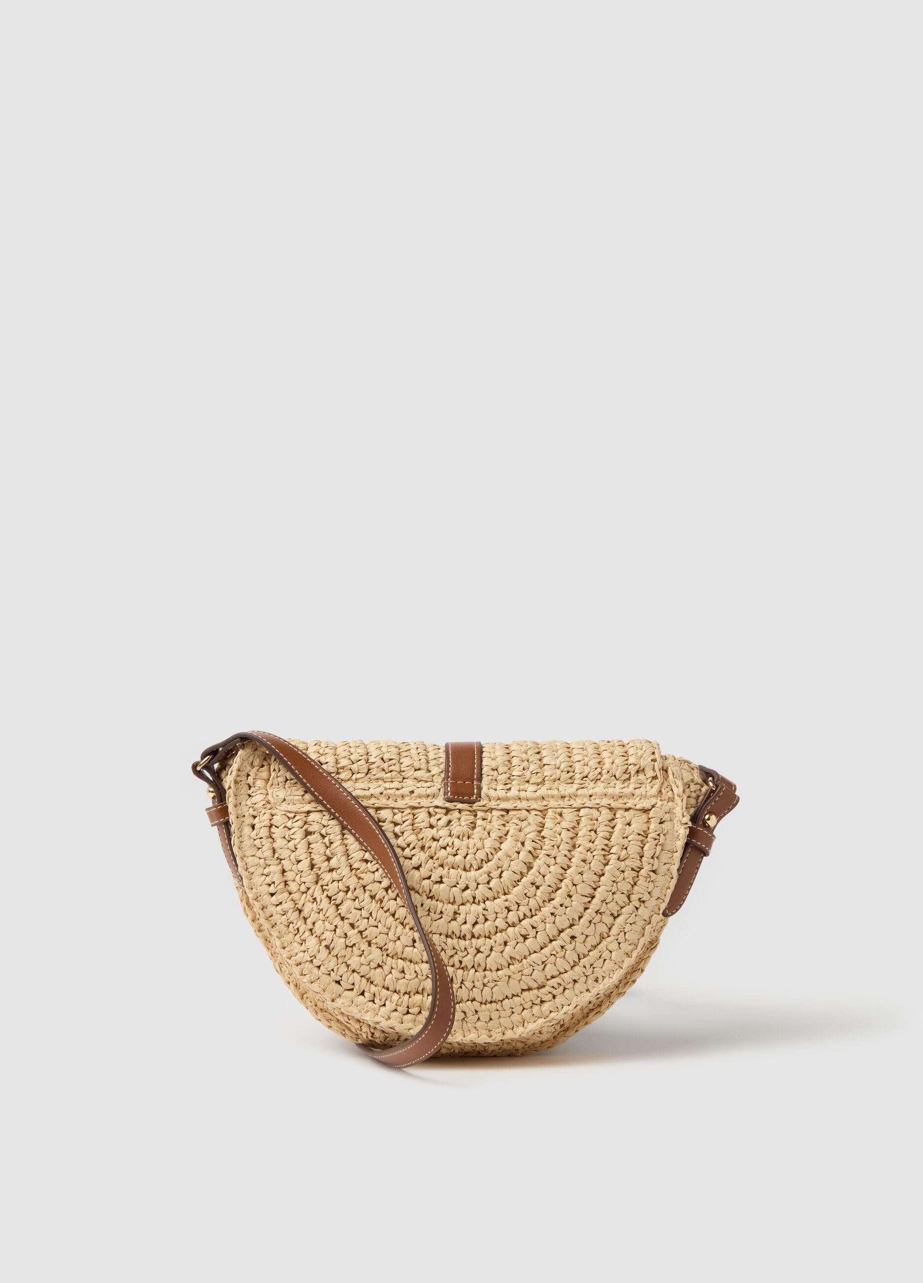 Raffia shoulder bag