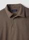 Brown short-sleeve polo in pure cotton, regular fit_5