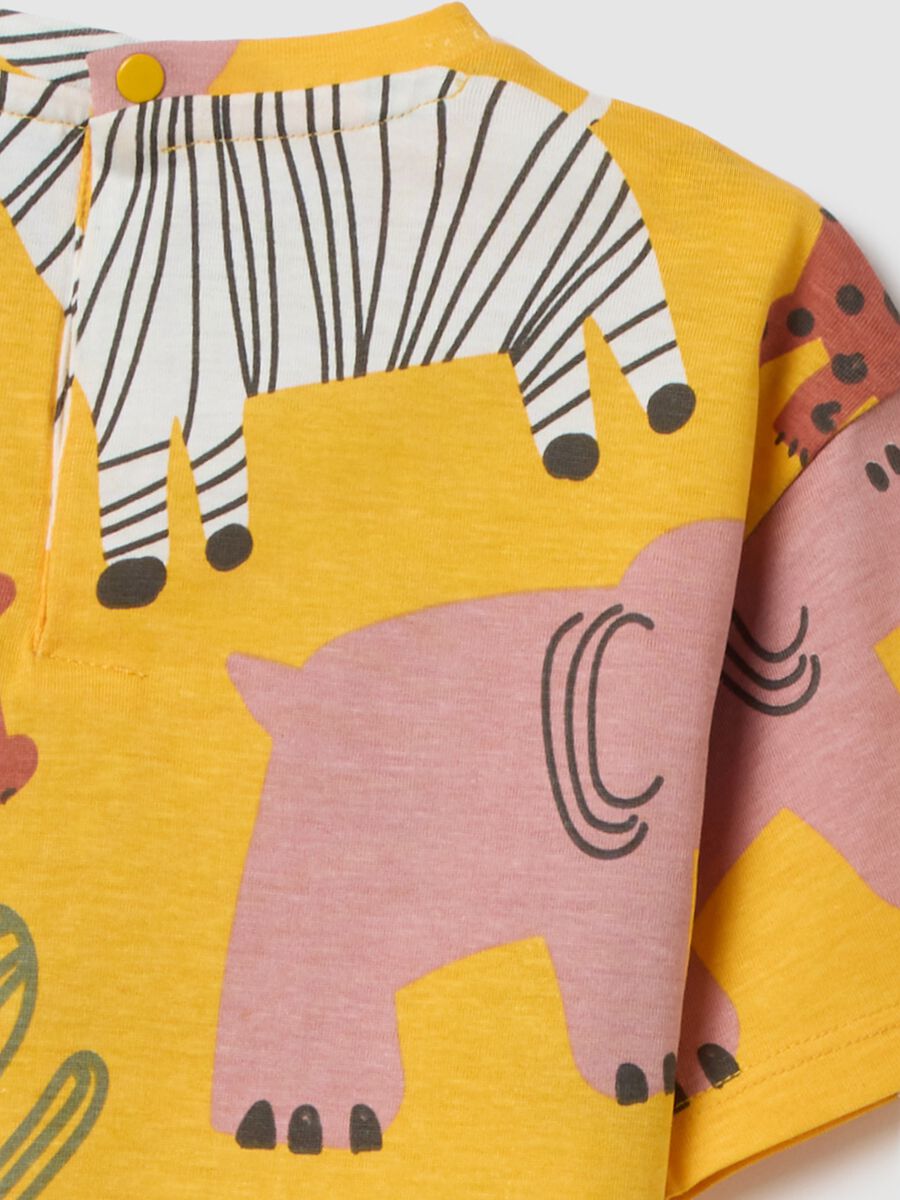 Children's multicolour pure cotton regular fit T-shirt with pattern_3