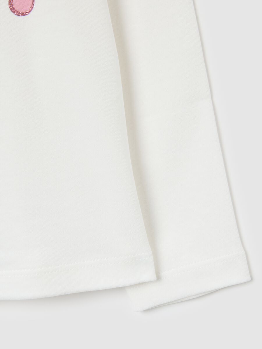 Girls' white pure cotton regular fit top_2