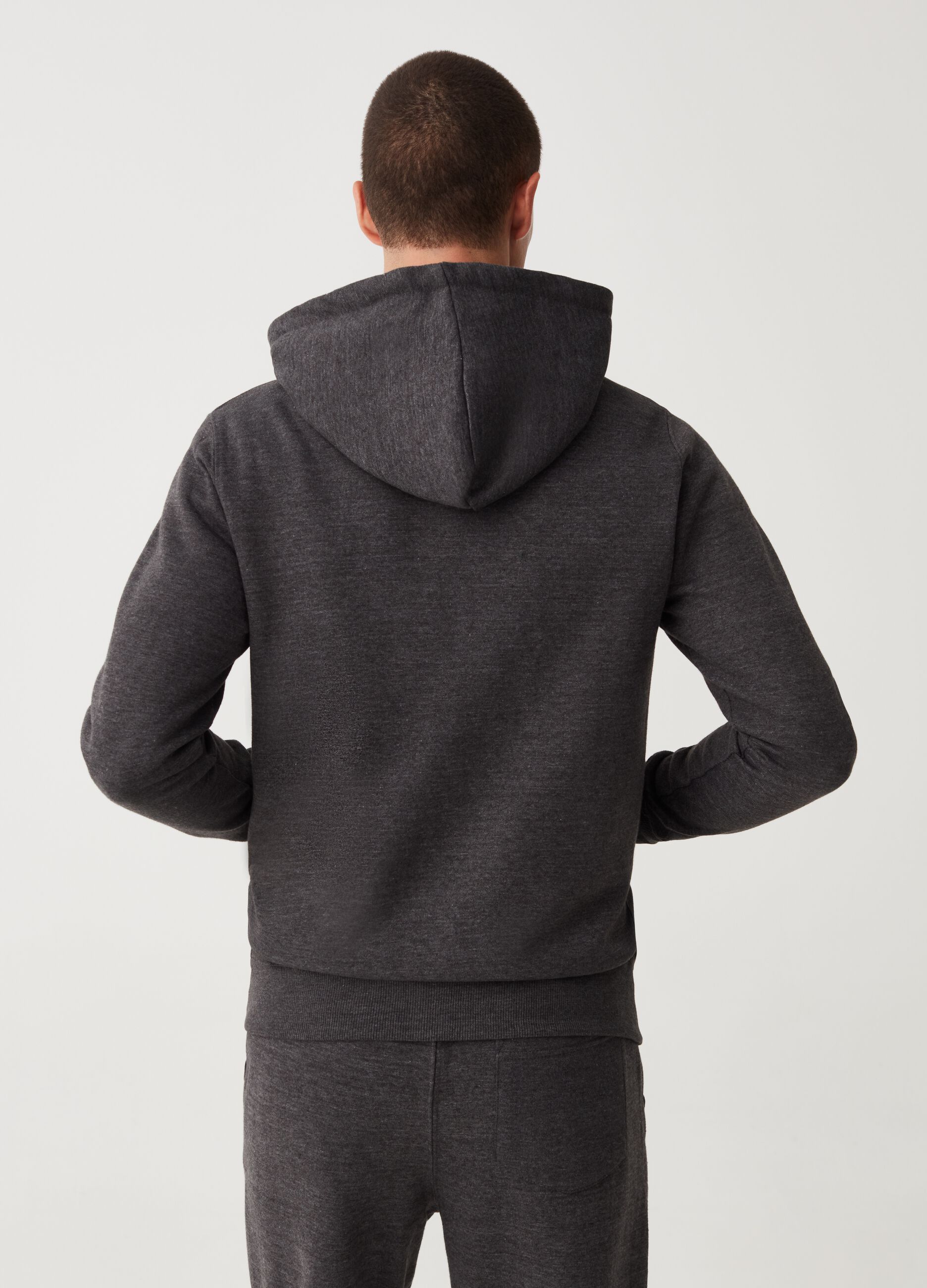 Felpa con cappuccio full zip grigia OVS HOUSEBRAND da Uomo OVS