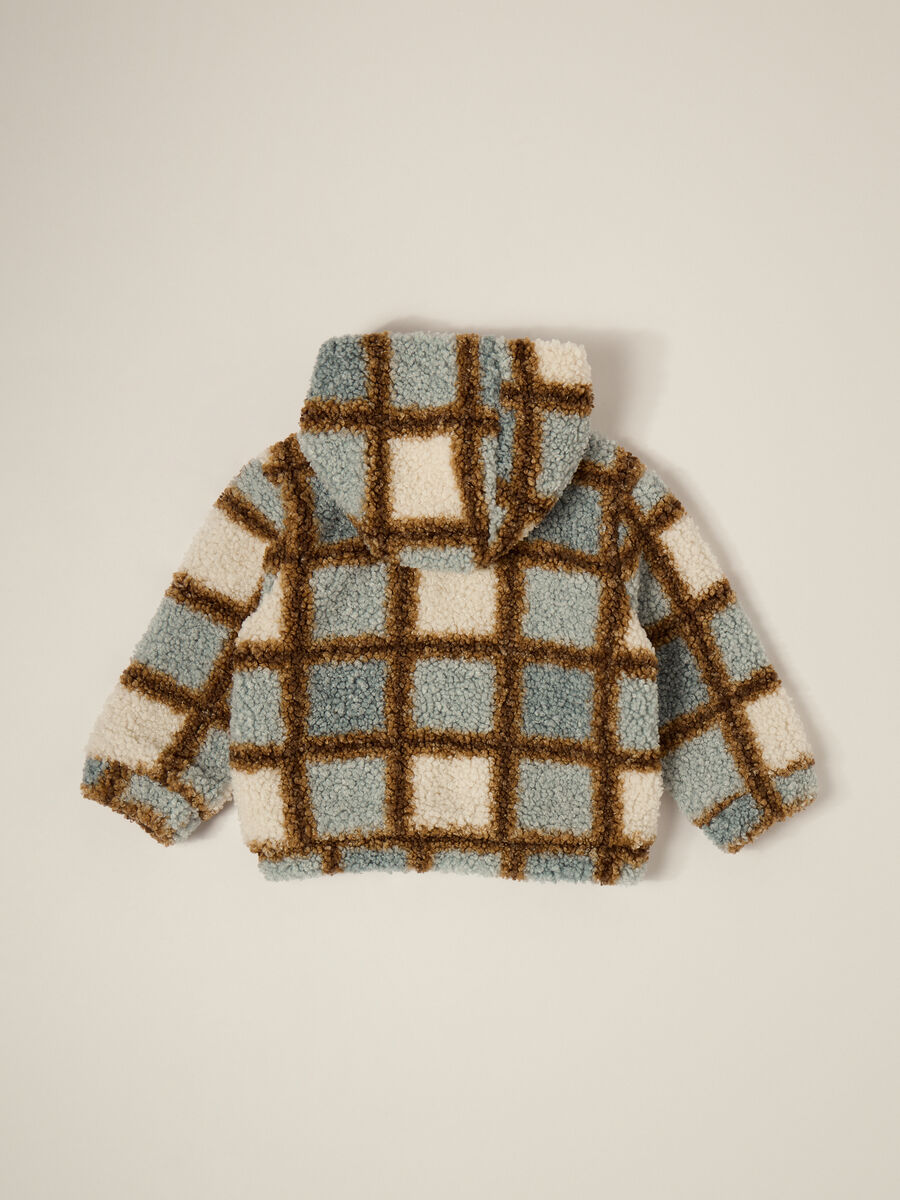 Multicolour jacket in mixed fabric for baby_1