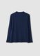 Blue organic cotton T-shirt with college print_2