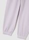 Girls' Regular Fit Purple Cotton Trousers_3