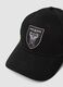Black pure cotton cap with Inter Miami CF embroidery_2