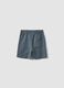 Blue pure cotton regular fit shorts for boys_1