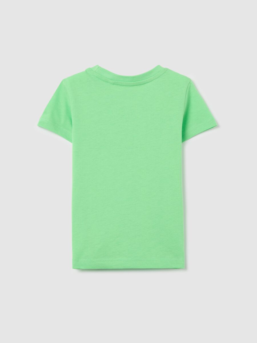 Green cotton t-shirt for girls aged 3-10_1