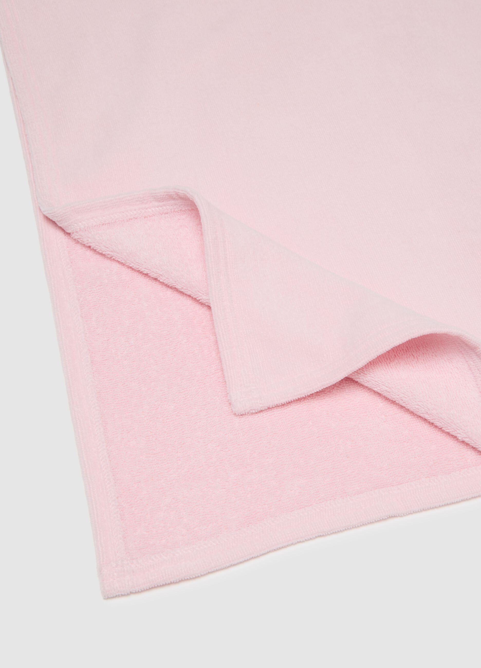 Baby girl's pink pure cotton poncho with unicorn-shaped hood