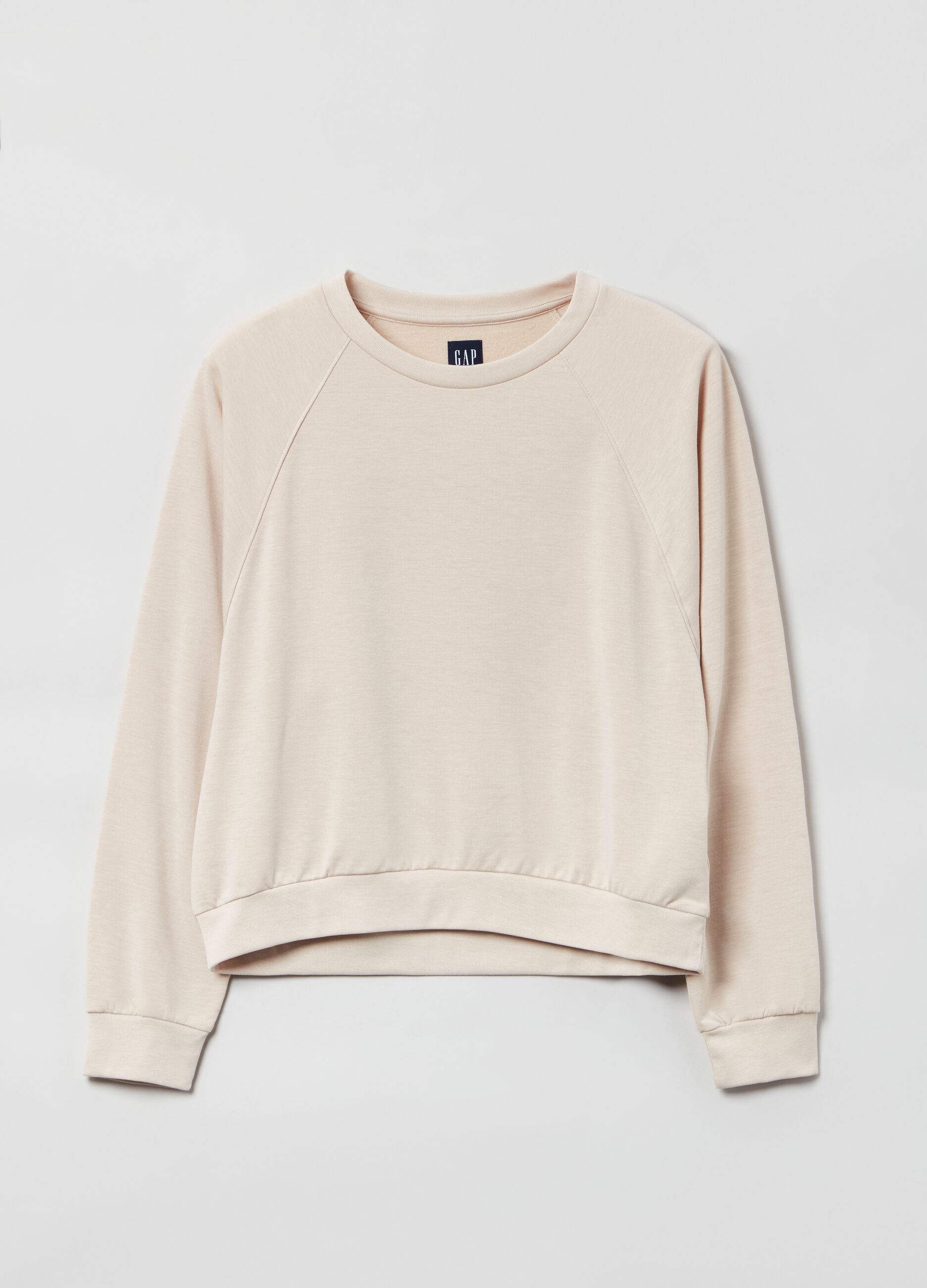 Felpa girocollo con maniche raglan_0