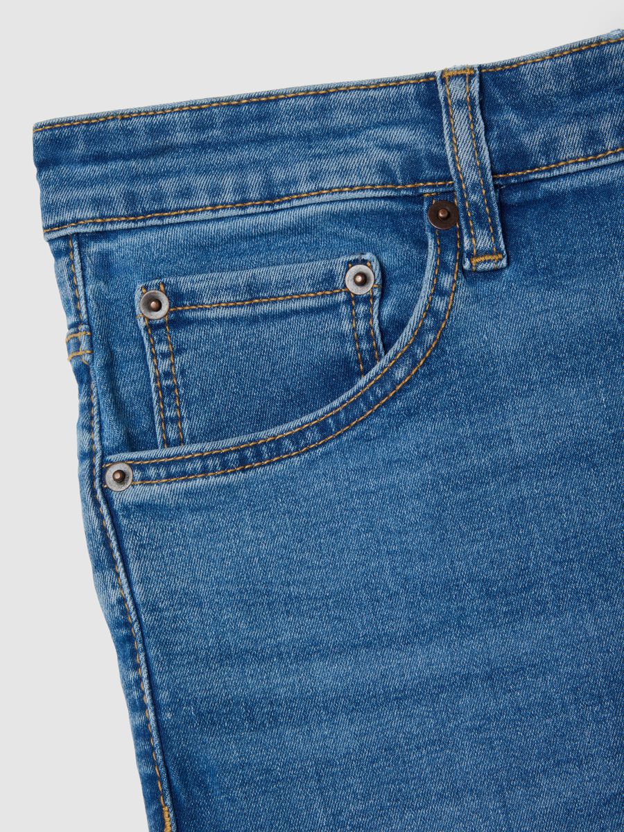 Jeans skinny in cotone denim blu_1