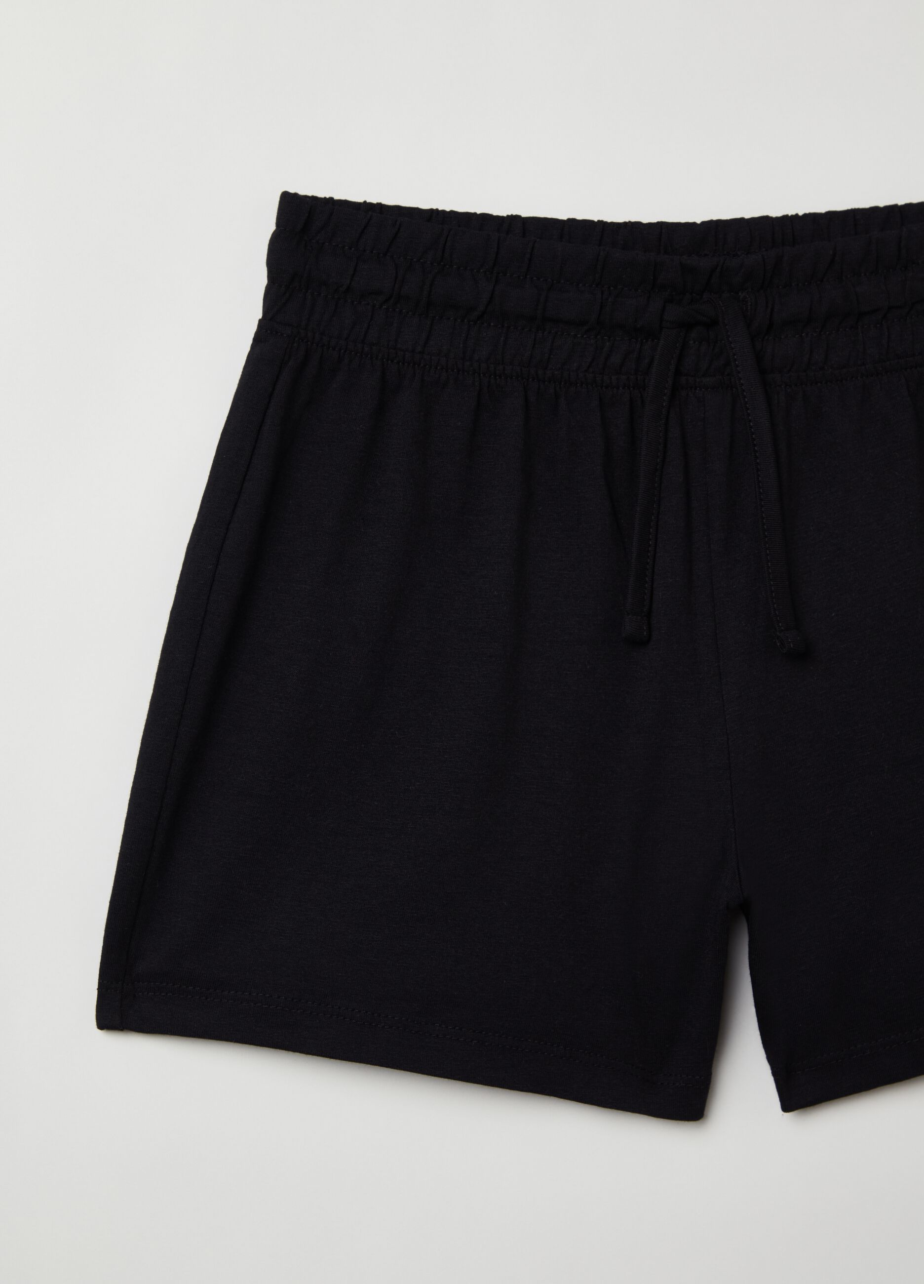 Jersey shorts with drawstring