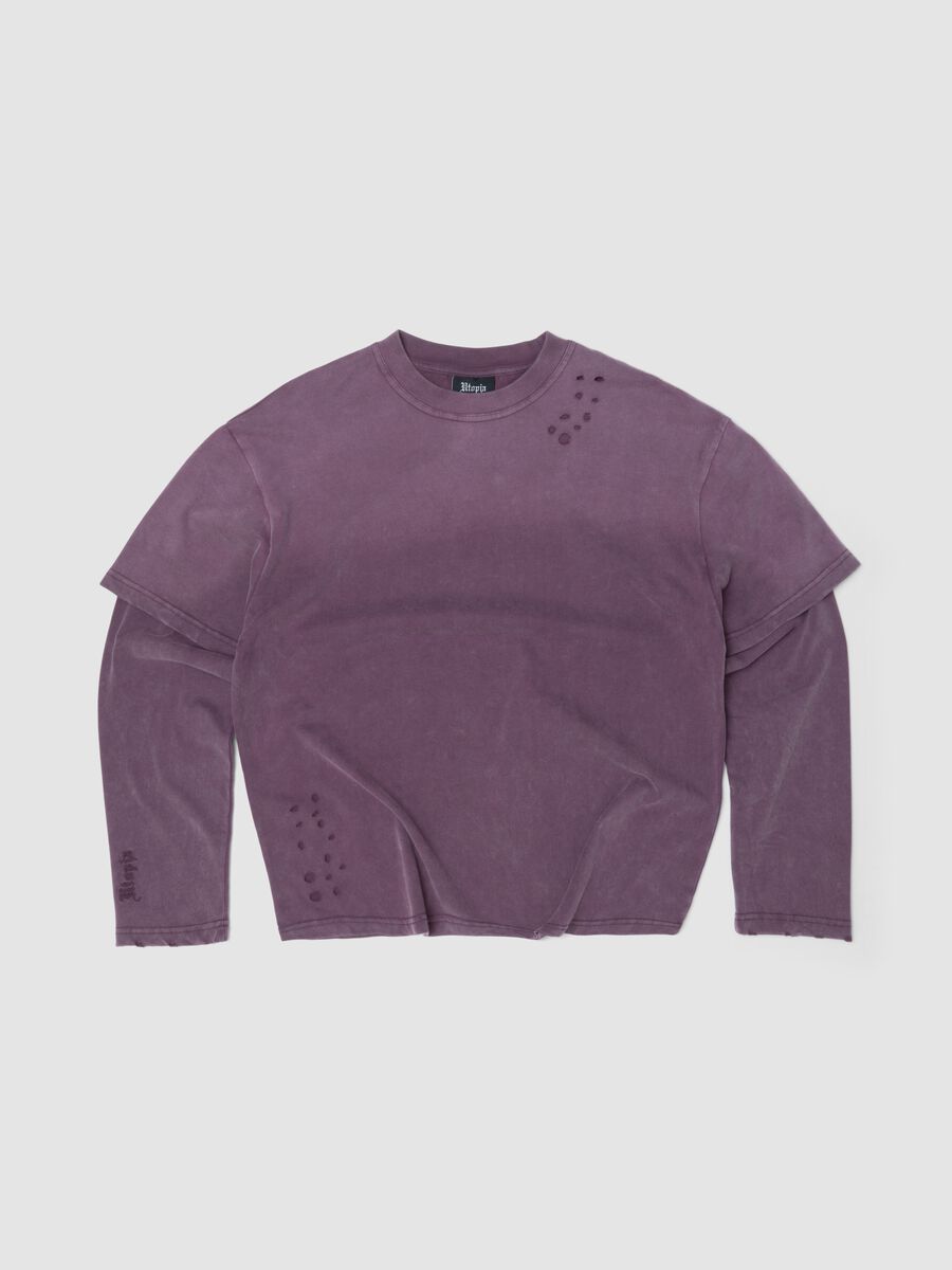 Double Longsleeve Sunfaded Burgundy_0
