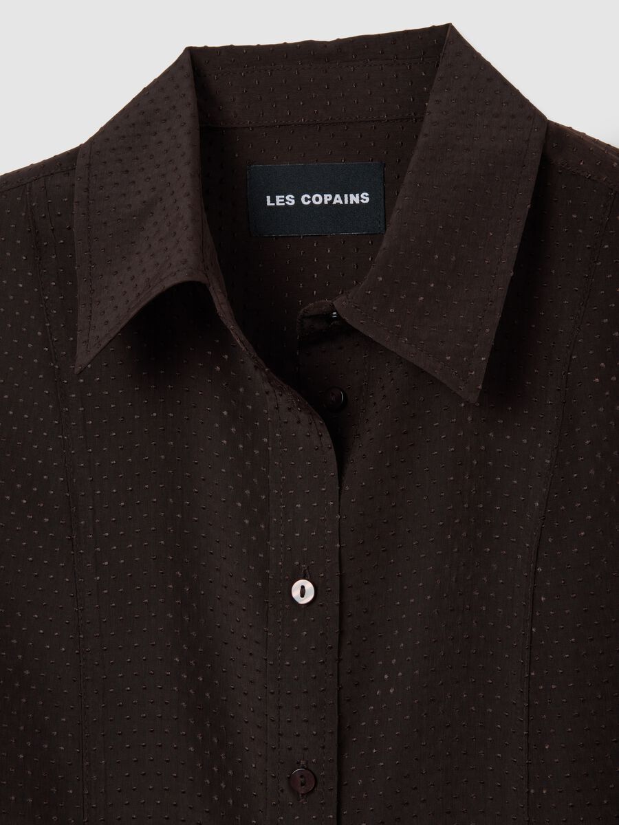 Brown Satin Regular Fit Shirt_5