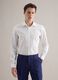 White slim fit stretch cotton shirt_0