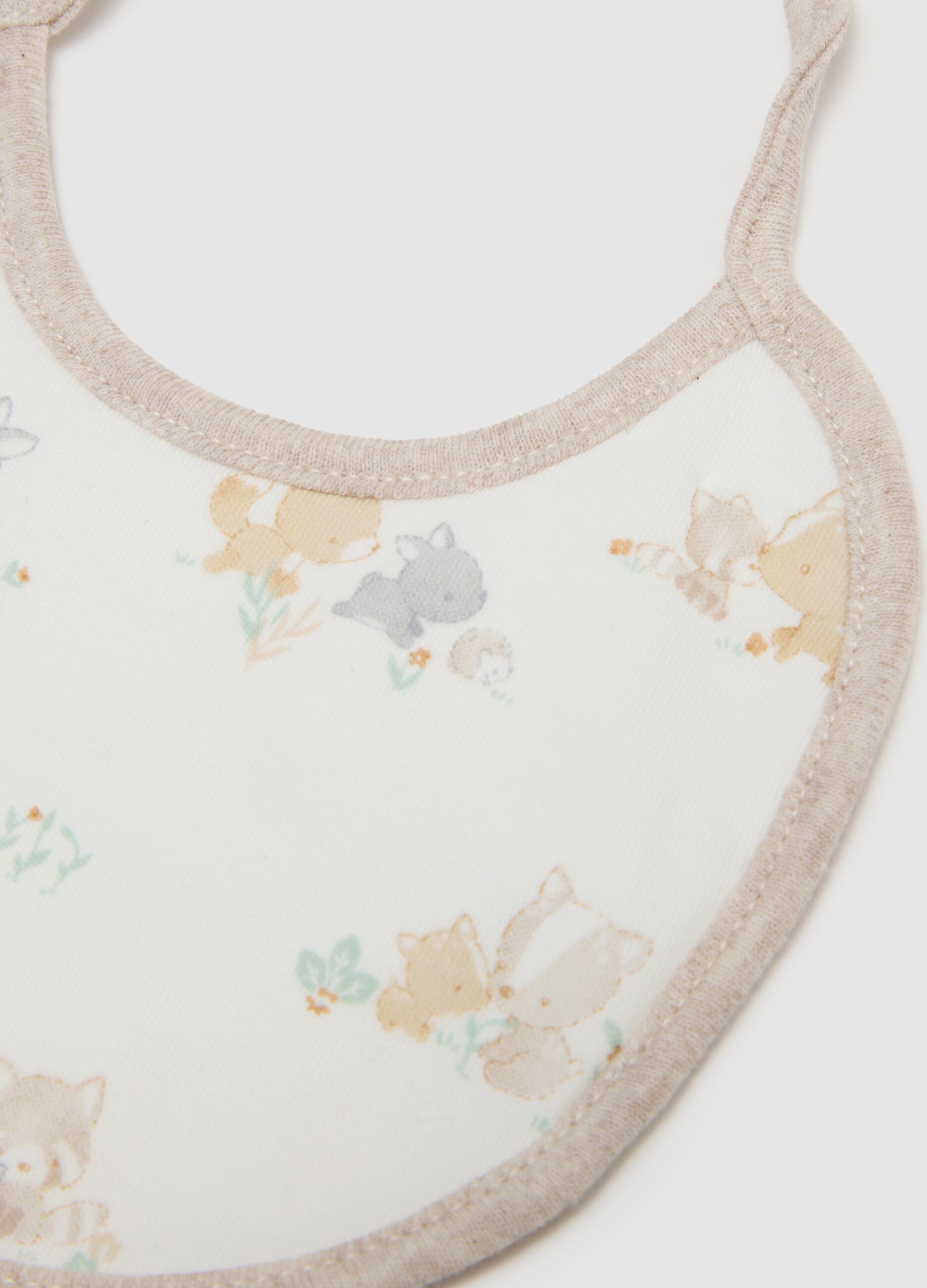 Two-pack baby bibs in pure multicolour cotton