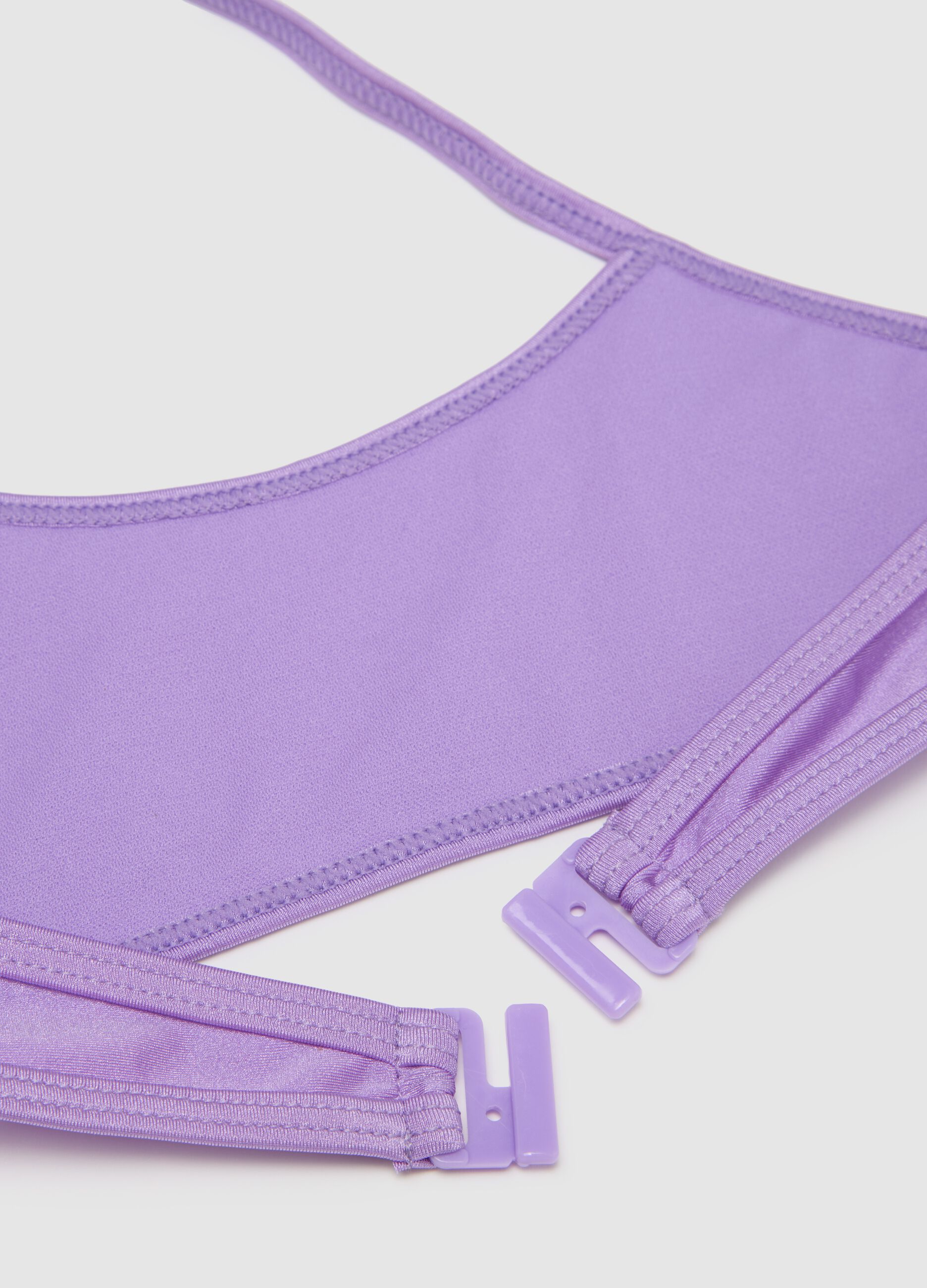 Costume da bagno da bambina in misto elasticizzato viola