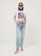 White pure cotton regular fit T-shirt with print_1