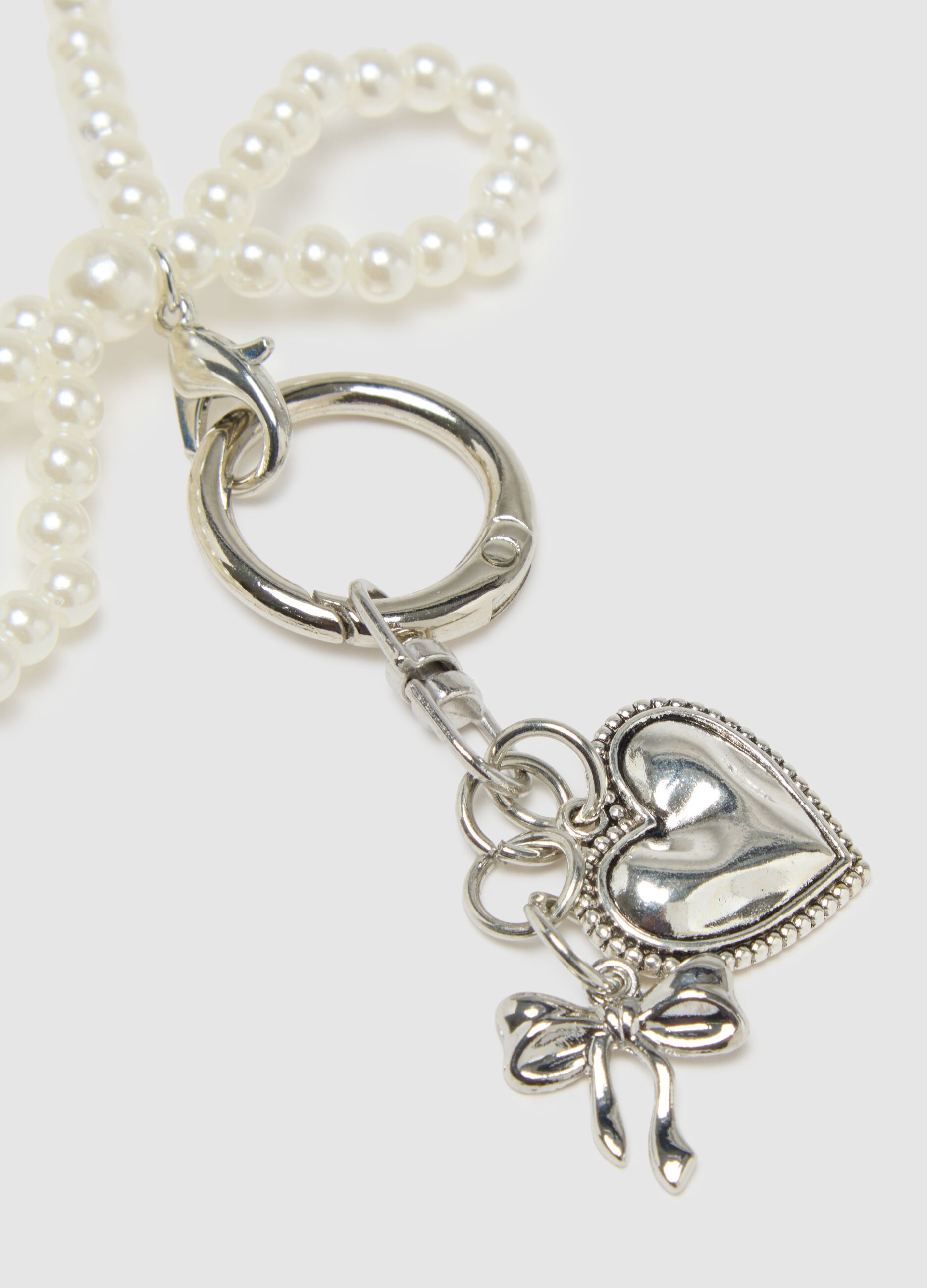 Multicolour Steel Keyring with Heart