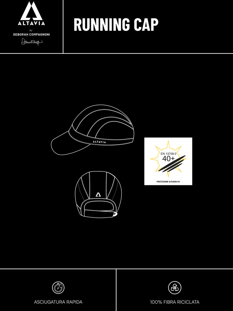 Running cap con inserti traspiranti ALTAVIA WITH DEBORAH COMPAGNONI_3